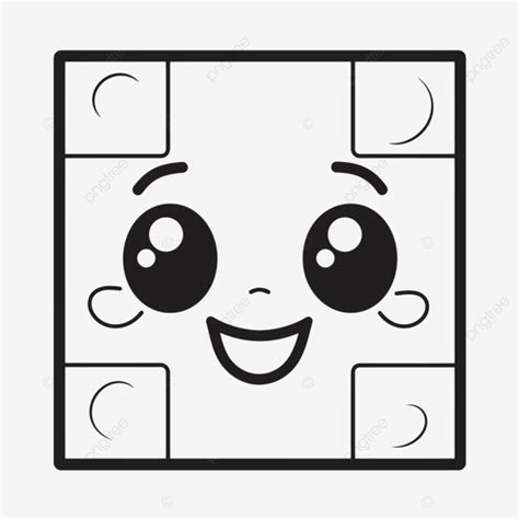 Square Blocks Coloring Pages Squishio Outline Sketch Drawing Vector