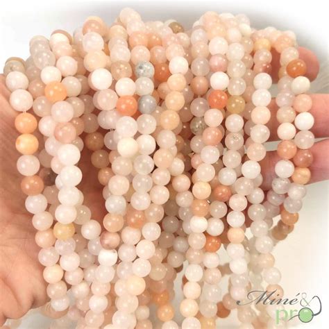 Aventurine Rose En Perles Rondes Mm Fil Complet Mine Pro Grossiste