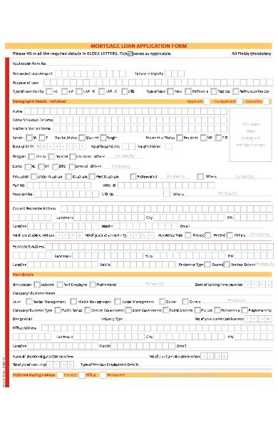 Free 50 Mortgage Forms Download How To Create Guide Tips