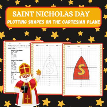 Fun Christmas Gingerbread Saint Nicholas Day Plotting Shapes Geometry