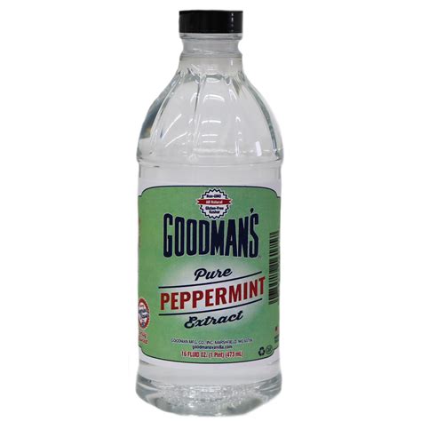 Pure Peppermint Extract 1 Pint Goodmans Flavorings