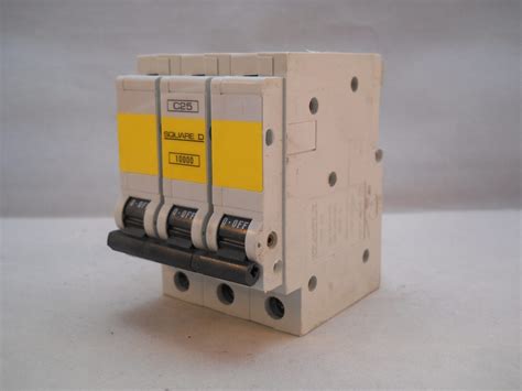 Square D QOE MCB 25 Triple Pole 3 Phase Breaker Type C 25A