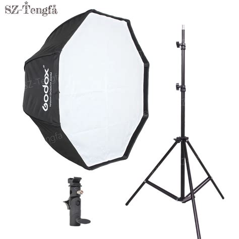 Godox Cm Octagon Umbrella Softbox Light Stand Umbrella Hot Shoe Bracket Kit For Flash