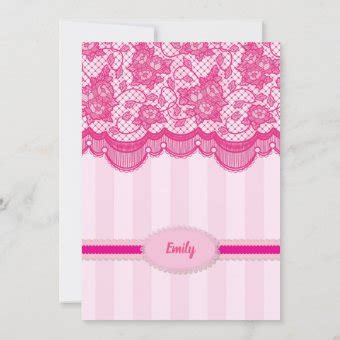 Lingerie Shower Hot Pink Elegant Bridal Party Invitation Zazzle