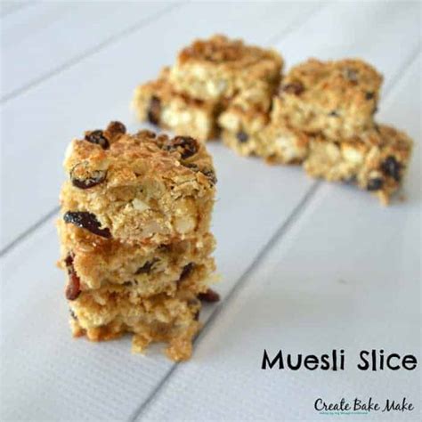 Easy Muesli Slice Create Bake Make