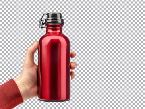 Hand Holding Water Bottle Isolated On Transparent Background Premium