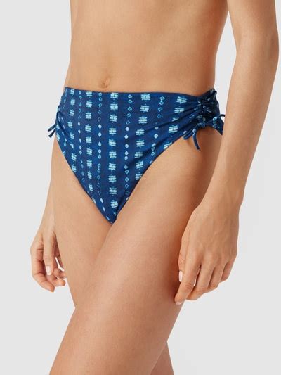 Kup online TOMMY HILFIGER Figi bikini ze wzorem na całej powierzchni