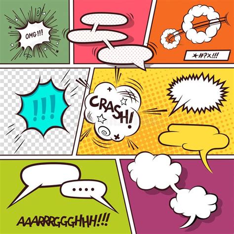 Comic Speech Bubbles Retro Comic Speech Bubbles Vector Illustration