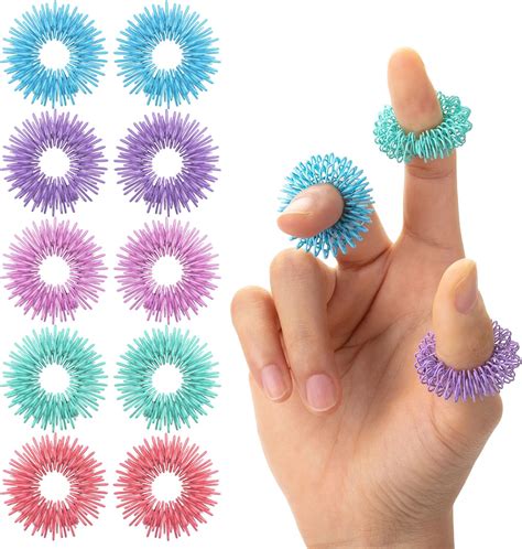 Amazon Mr Pen Spiky Sensory Rings Pack Pastel Colors