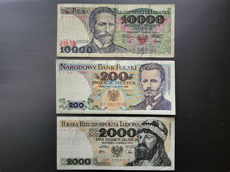 Banknoty PRL 200zł 2000zł 10000zł Wrocław Krzyki OLX pl