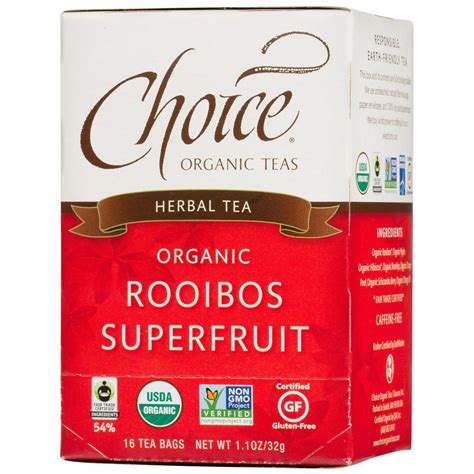 Choice Organic Teas, Herbal Tea, Organic Rooibos Superfruit, Caffeine ...