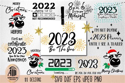 2023 New Year SVG| Christmas Quotes 2023|Funny Quotes Bundle