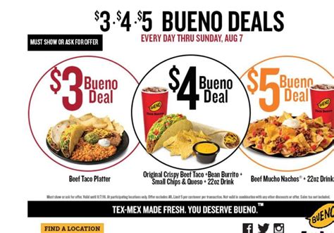 Taco Bueno 3 3 And 5 Deals Savealotmom