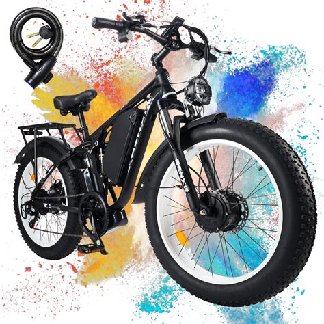 2000W Fat-Tire Electric-Bike for Adults-Women-Men - Dual Motor AWD ...