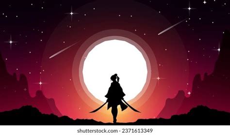 Lady Samurai Background Japanese Samurai Wallpaper Stock Vector ...