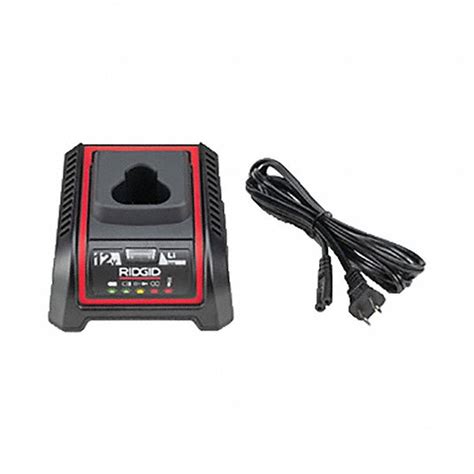 RIDGID Battery Charger: RIDGID, Single-Port Charging, For 12V, Li-Ion, 2 Ah Charged in 1-Hour ...