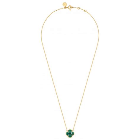 Morganne Bello Victoria Collier En Or Jaune Tr Fle Agate Verte