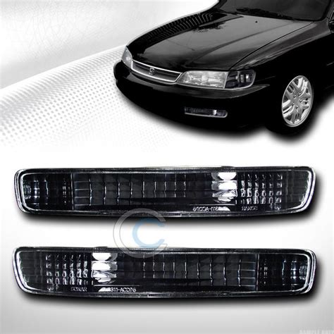 Find Crystal Black Lens Front Signal Parking Bumper Lights Lamps 96 97