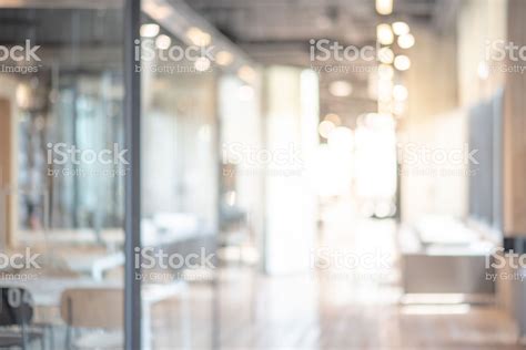 Abstract Blurred Office Interior Room Blurry Working Space With