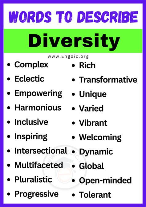 20 Best Words To Describe Diversity Adjectives For Diversity Engdic