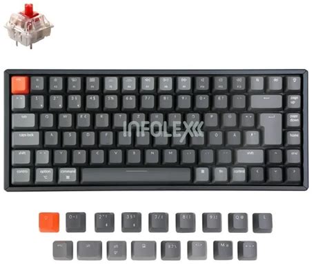 Keychron K2 RGB Bluetooth Hot swap Gateron G Pro Red mechanikus billentyűzet