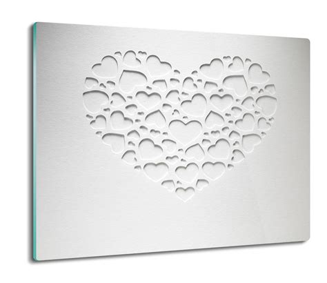 Druk Deska Splashback Serce Papier Koronka X Artprintcave