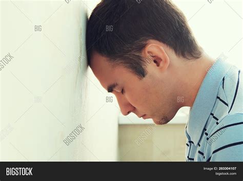 Depressed Man His Head Image & Photo (Free Trial) | Bigstock