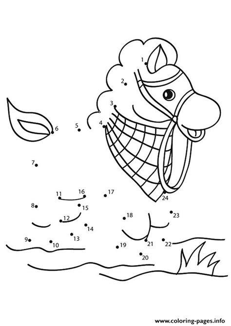 The Horse Dot To Dot Coloring Pages Printable