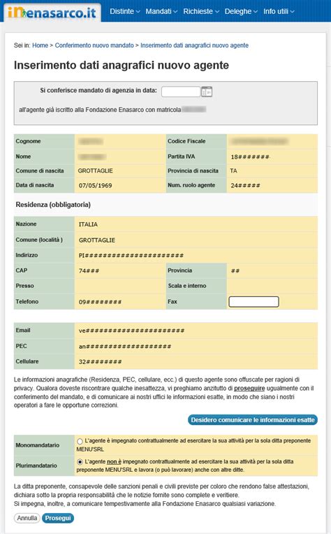 Nuovo Mandato Manuale Area Riservata Enasarco