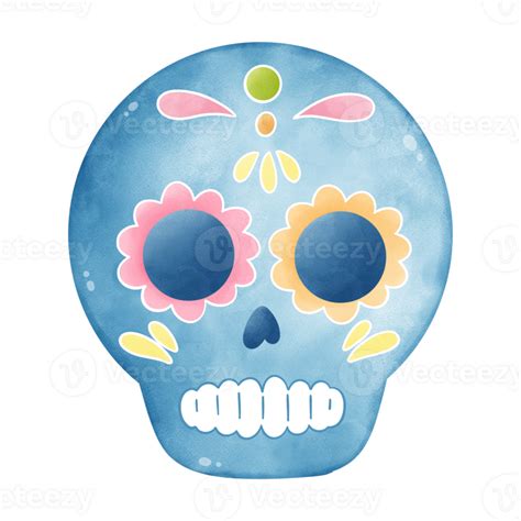 Mexican Sugar Skull Illustration Of Calavera 42892950 Png