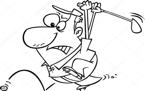 Golf Cartoons Clip Art Black And White - Infoupdate.org