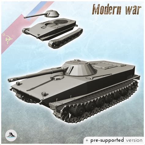 D Printable Pt Soviet Amphibious Light Tank Soviet Union