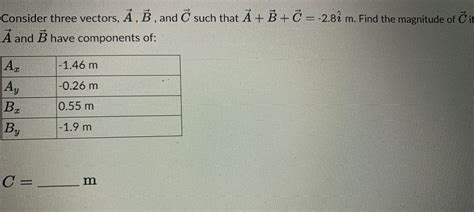 Solved Consider Three Vectors A B And C Such That Chegg