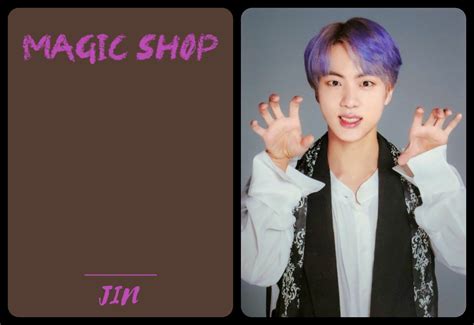 Magic Shop Official Photocards Printables Jin Photo Cards Magic