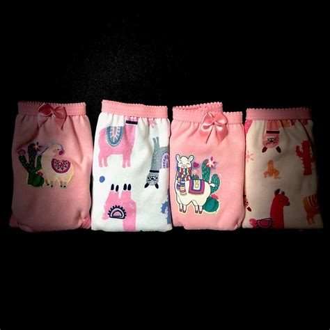 Kit c 3 Calcinha Infantil Desenho Lhama Graça Menina Galé Lingerie Calcinhas sutiãs