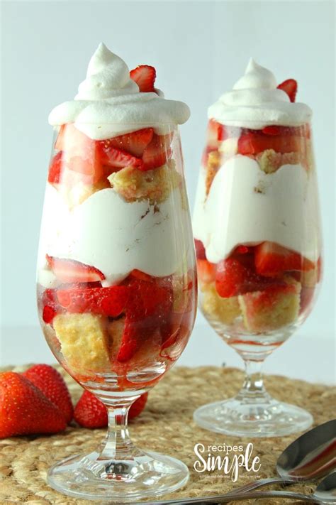 Strawberry Shortcake Parfaits With Homemade Cake Recipes Simple