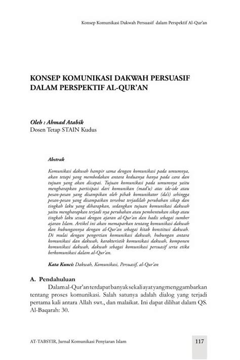 PDF KONSEP KOMUNIKASI DAKWAH PERSUASIF DALAM DOKUMEN TIPS