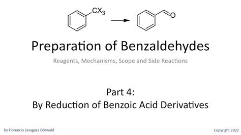 Preparation Of Benzaldehydes Part Reduction Of Benzoic Acid