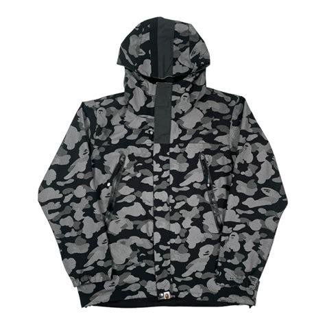 Bape BAPE Reflection Camo Hooded Jacket Black Pre-Owned | Grailed