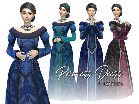 The Sims Resource Medieval Princess Gown Get Famous Recolor