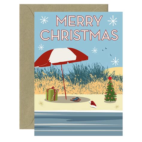 Christmas Beach Card - Mokoh Design, Handmade Australian Souvenirs