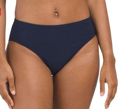 PROFILE BY GOTTEX Tutti Frutti Bikini Swimsuit Bottom Navy Blue 14 16