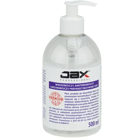 JAX PROFESSIONAL 34 PREMIUM 500 ml WIRUSOBÓJCZY BAKTERIOBÓJCZY I