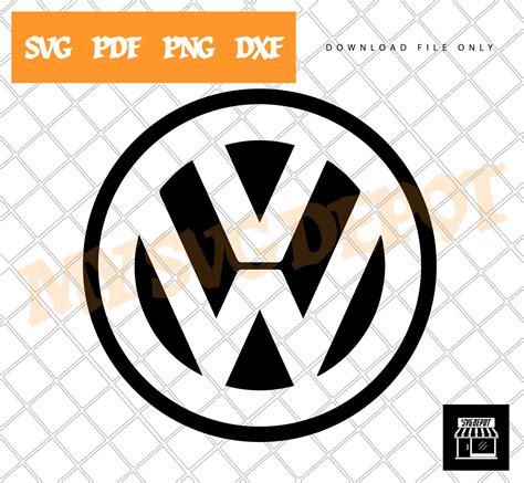 VW Volkswagen Emblem Logo SVG Cutting Files for the | Etsy