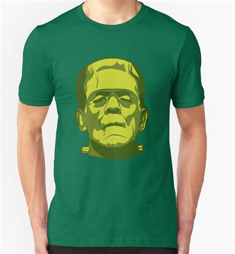 Frankenstein T Shirt Halloween Scary Green Face T Shirts And Hoodies By