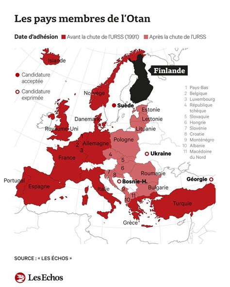 Haut Imagen Carte Des Pays Membres De L Otan Fr Thptnganamst Edu Vn