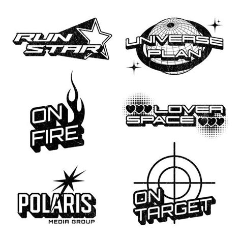 Six Unique Logo Designs With Arrows And Stars