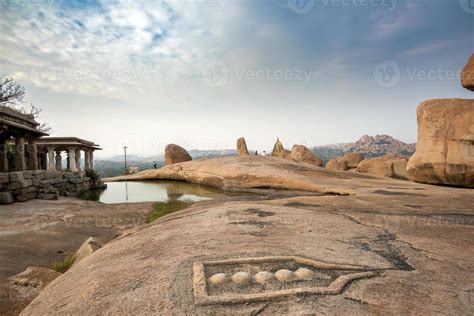 Stone Shiva Linga On Hemakuta Hill In Hampi Stock Photo At