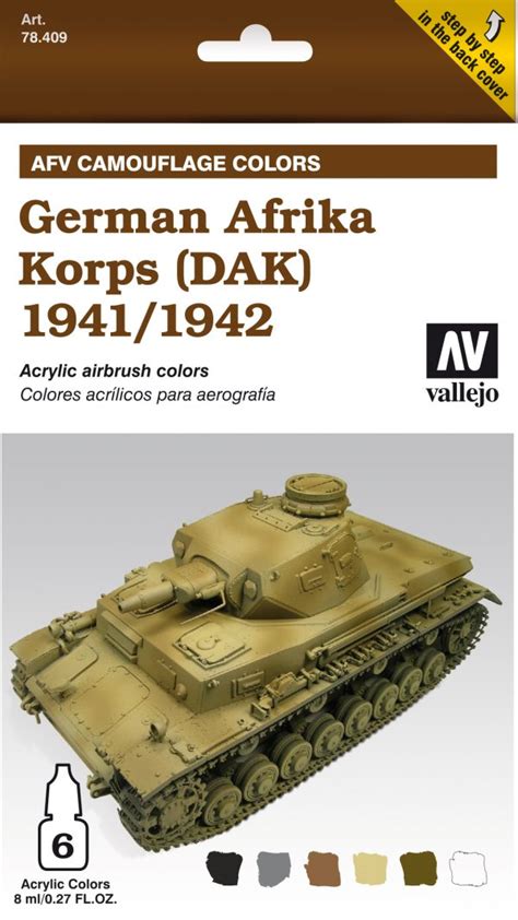 Vallejo Afv Camouflage Colors German Afrika Korps Dak Set