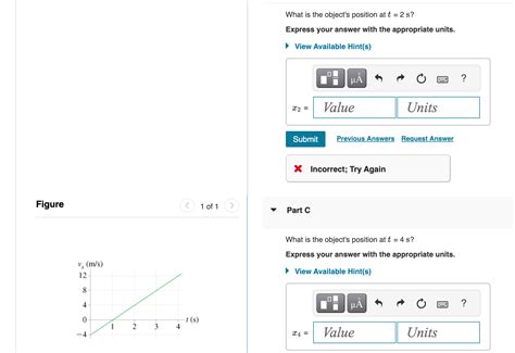 Solved A Particle Starts From X0 22 M At T0 0 And Moves